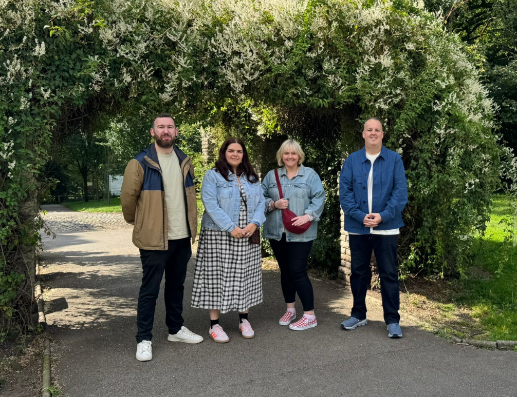 Photo of the three ECA councillors standing with the 2026 Candidate in Alexandra Park